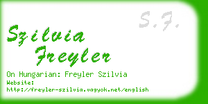 szilvia freyler business card